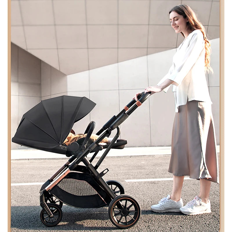 High View Portable Baby Stroller with Ergonomic Seat