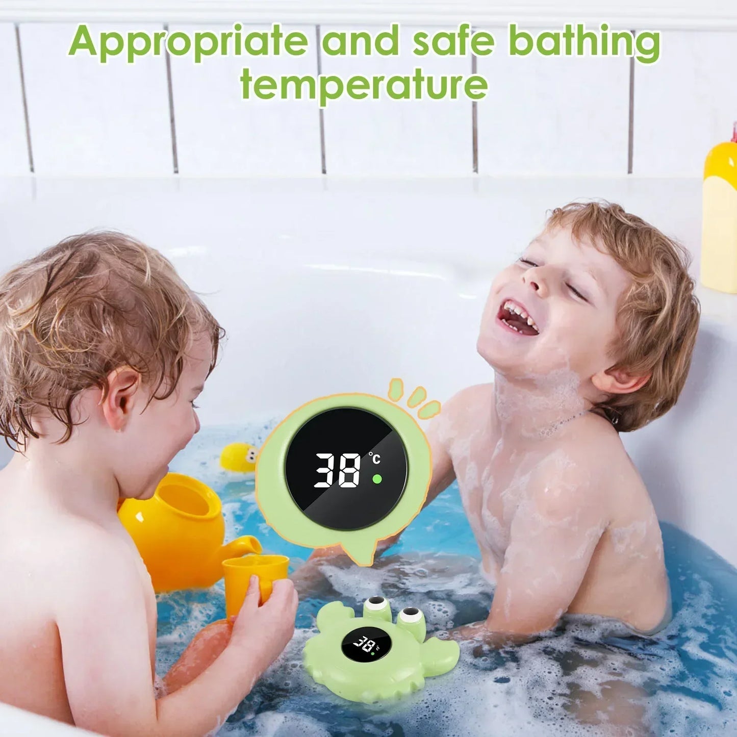 LED Baby Bath Thermometer Cartoon Floating Water Monitor