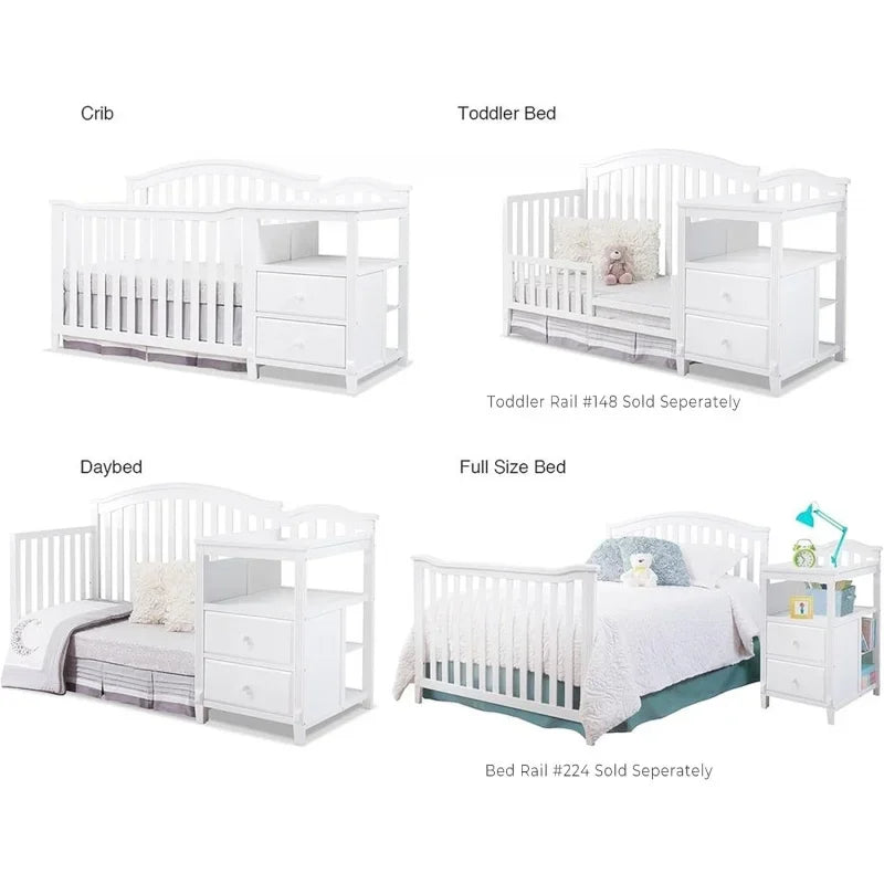 Sorelle Convertible Crib and Changer with Storage