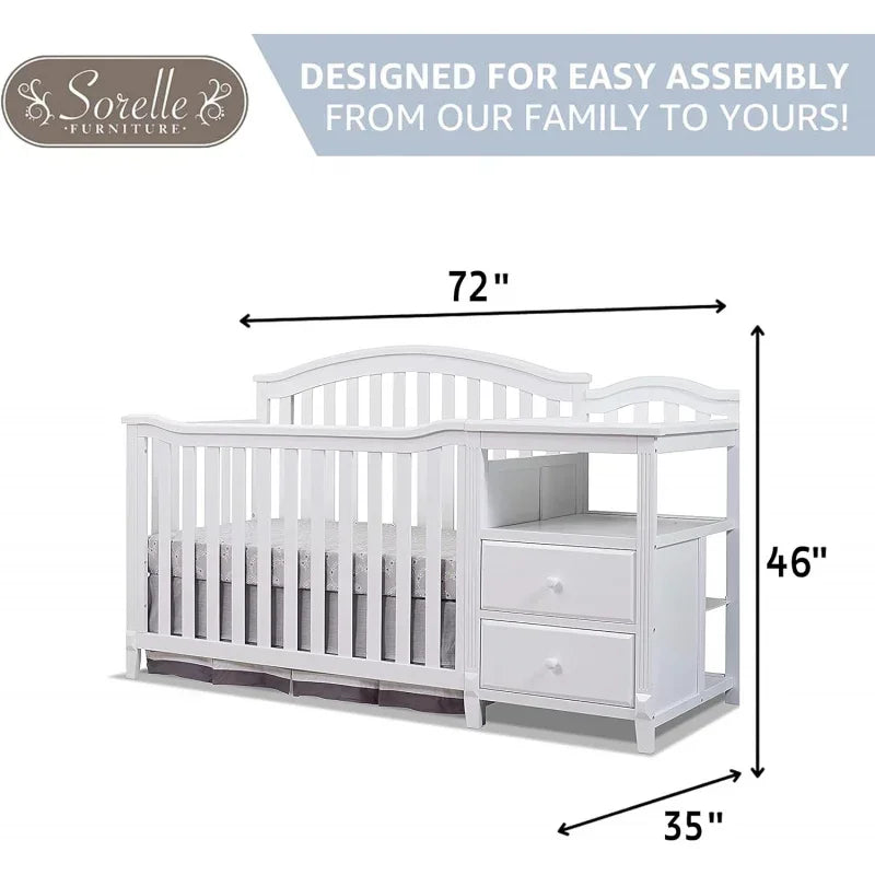 Sorelle Convertible Crib and Changer with Storage