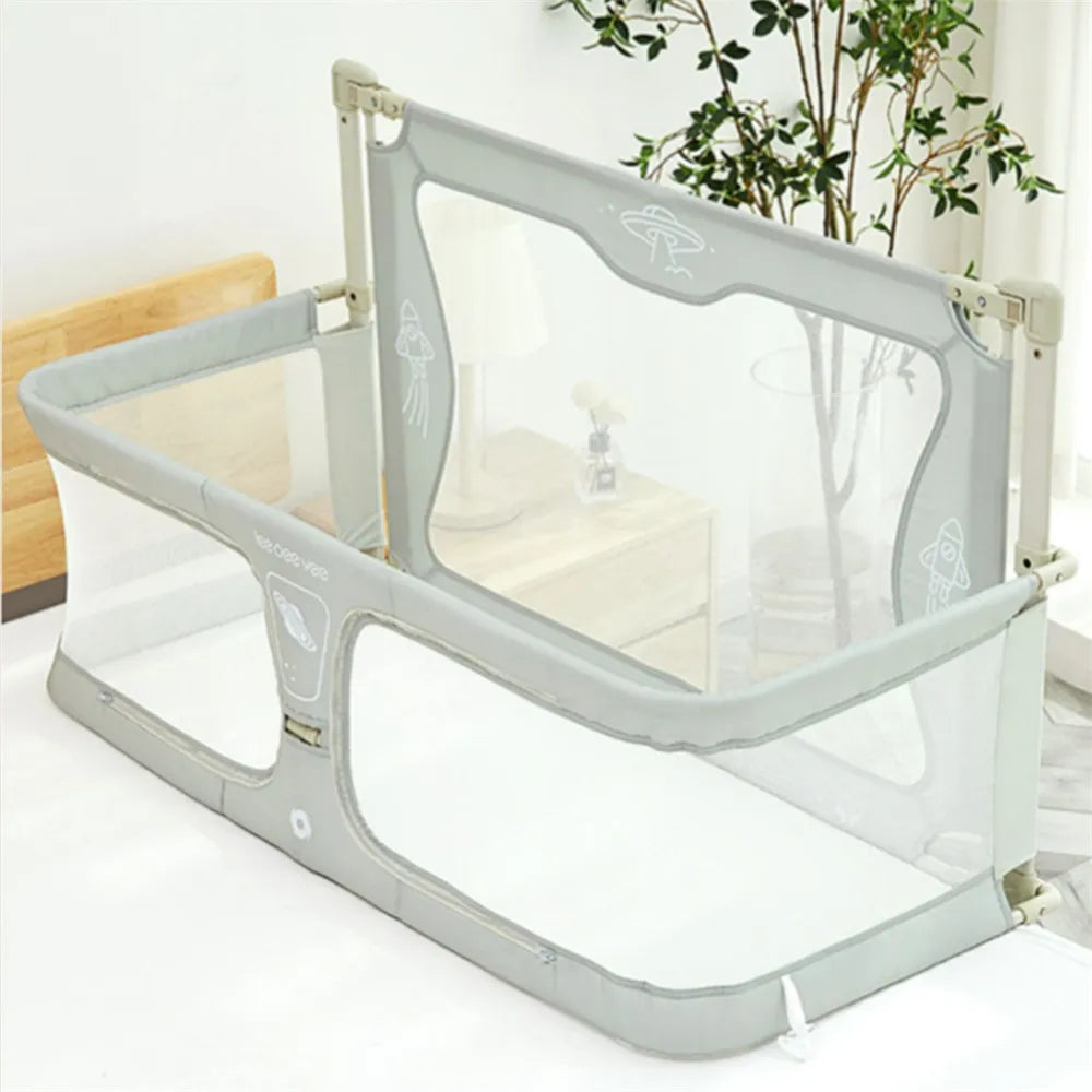 Comfortable Dual Use Baby Cot Safe Bedside Crib