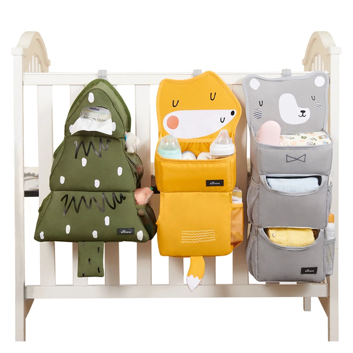 Sunveno Cartoon Baby Crib Hanging Storage Organizer