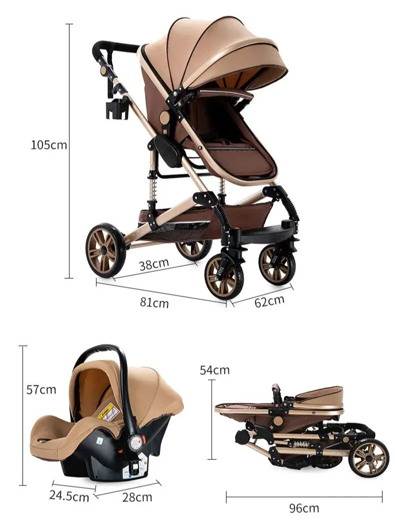 3-in-1 Baby Stroller and Car Seat